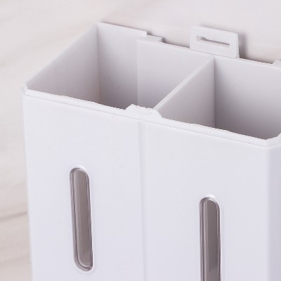 卫生间双头酒店皂液器 手动塑料壁挂式皂液器 民宿公寓浴室皂液器